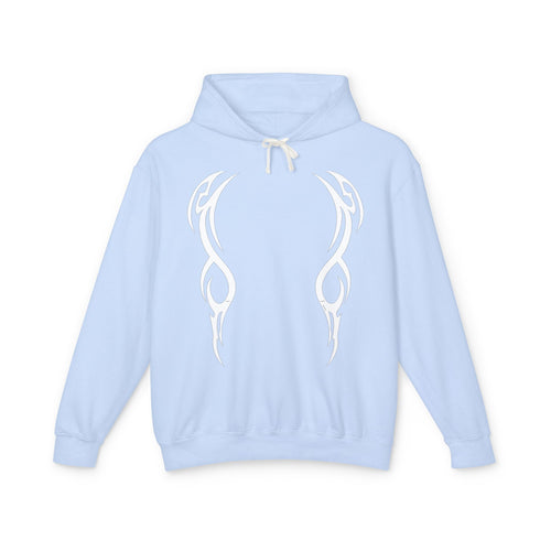 Overwave Logo Hoodie — Lightweight White Pullover with Back Graphic